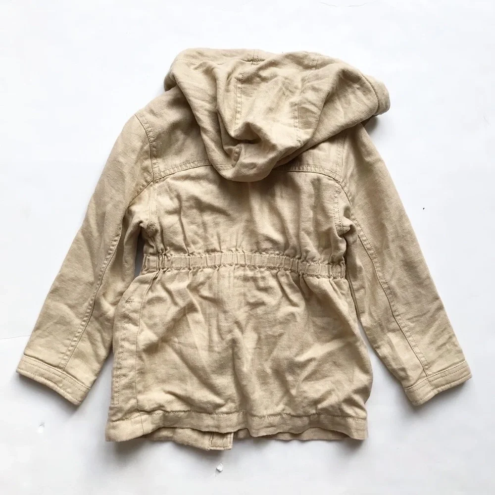 Old Navy khaki hooded safari jacket VGUC 5T